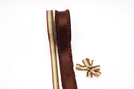 Chocolate Ruffled Edge Ribbon Set